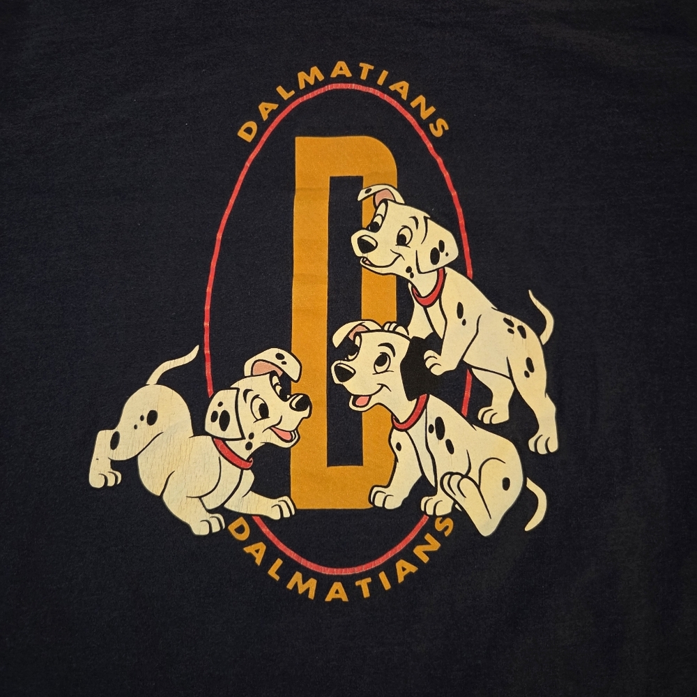vintage 90s 1990s disney store 101 dalmations blue tee size xl made in usa